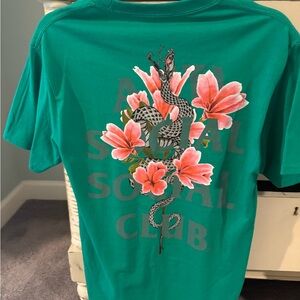 Anti Social Social Club Men's Green Graphic T-Shirt